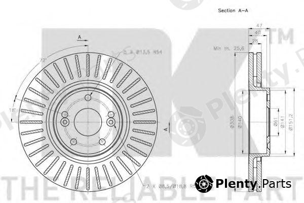  NK part 203961 Brake Disc
