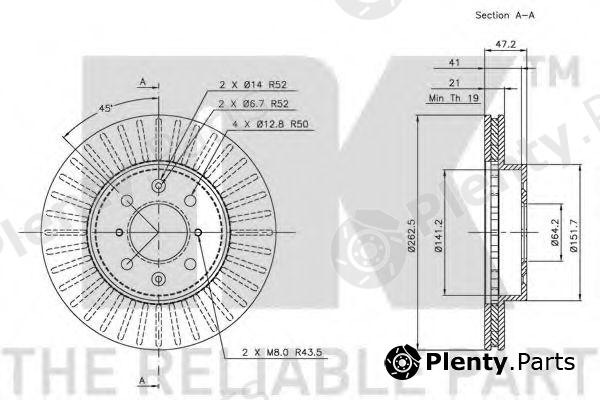  NK part 204007 Brake Disc