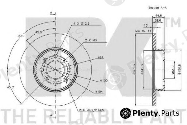  NK part 204012 Brake Disc