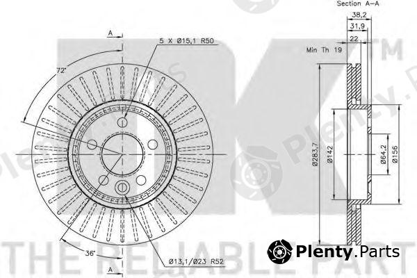  NK part 204013 Brake Disc