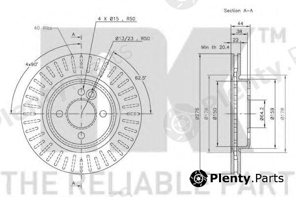  NK part 204016 Brake Disc