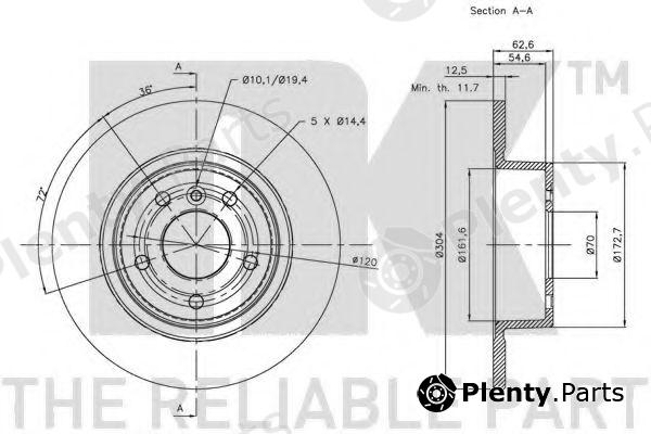  NK part 204019 Brake Disc