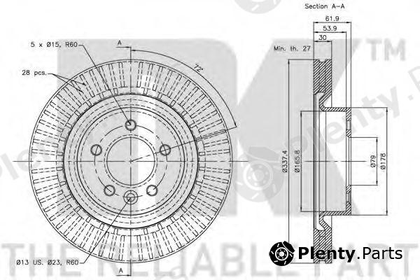  NK part 204027 Brake Disc