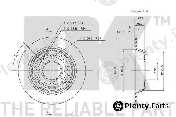  NK part 204107 Brake Disc