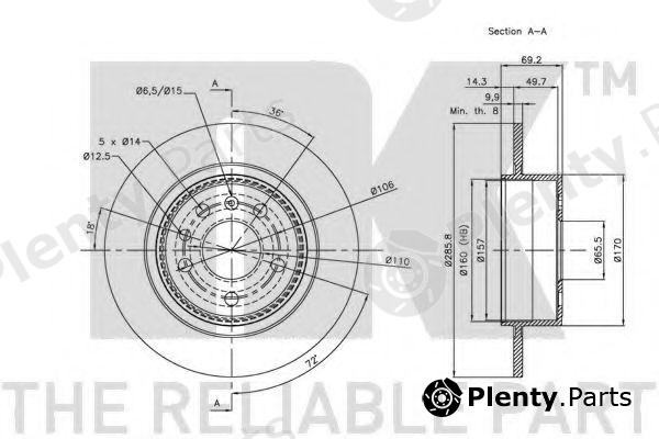  NK part 204110 Brake Disc
