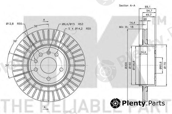  NK part 204111 Brake Disc