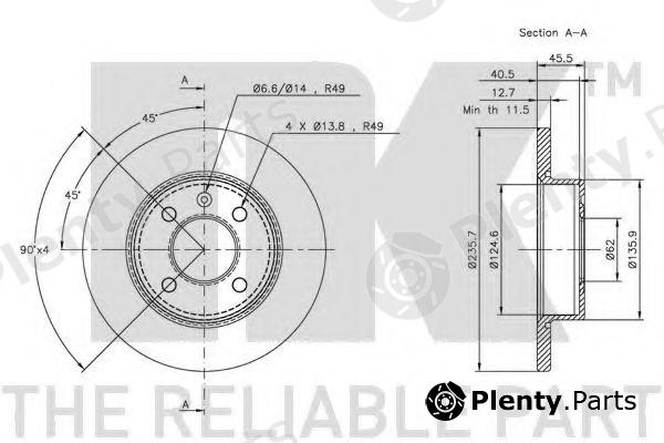  NK part 204304 Brake Disc