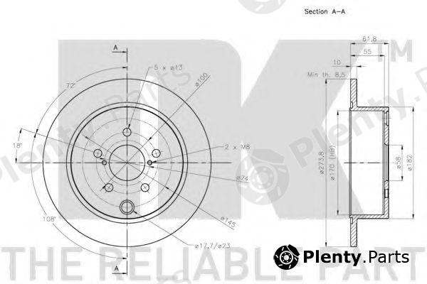  NK part 204422 Brake Disc