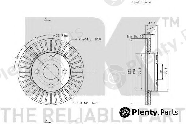  NK part 2045100 Brake Disc