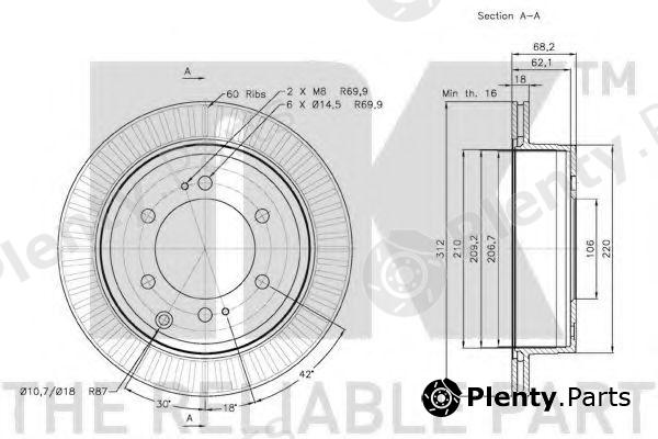  NK part 2045101 Brake Disc