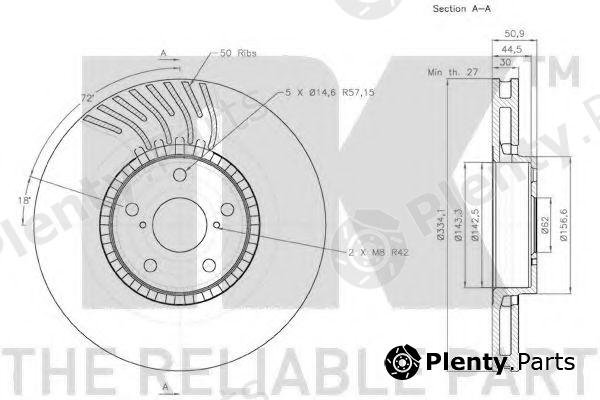  NK part 2045104 Brake Disc