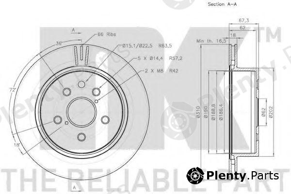  NK part 2045106 Brake Disc