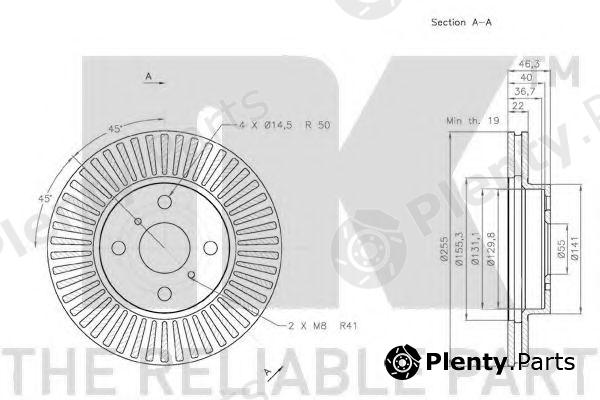  NK part 2045107 Brake Disc