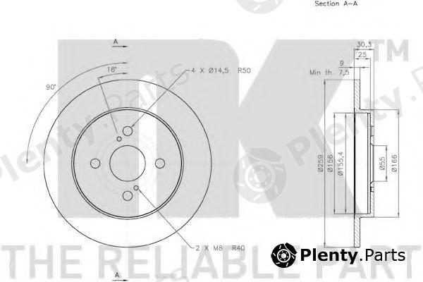  NK part 2045109 Brake Disc