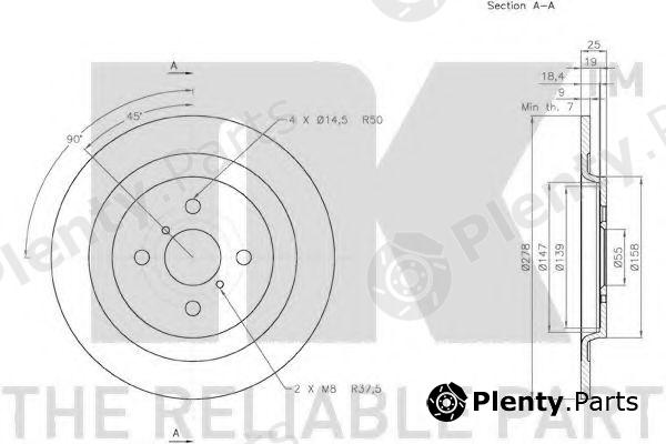  NK part 2045111 Brake Disc