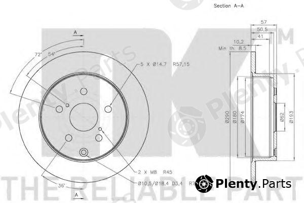  NK part 2045112 Brake Disc