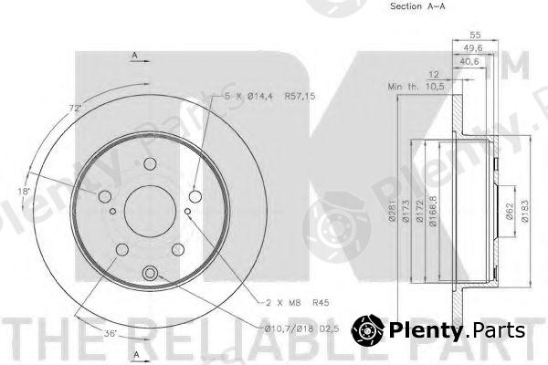  NK part 2045114 Brake Disc