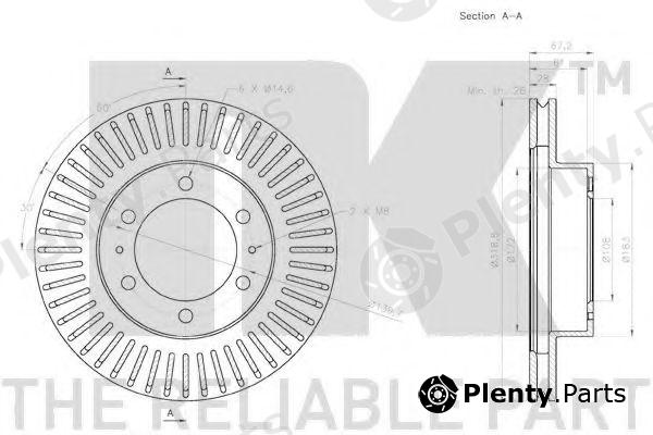  NK part 2045145 Brake Disc