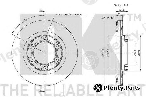  NK part 204542 Brake Disc
