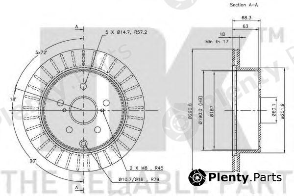  NK part 204546 Brake Disc