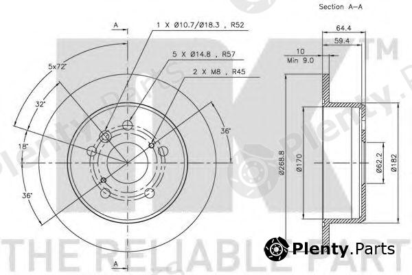  NK part 204548 Brake Disc