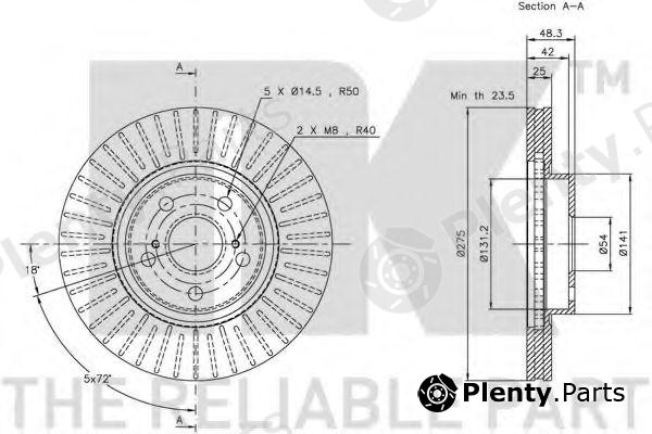  NK part 204557 Brake Disc