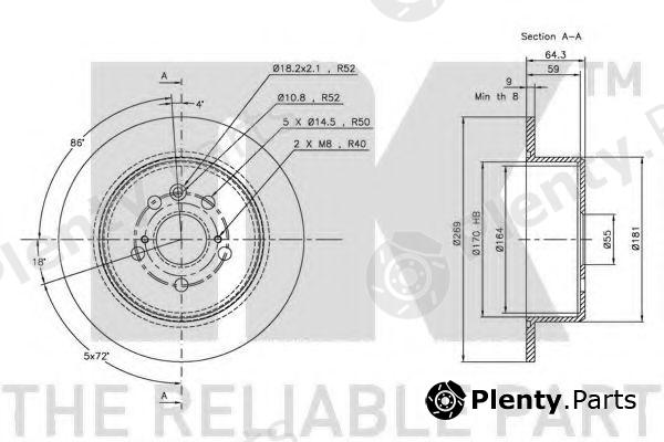  NK part 204558 Brake Disc