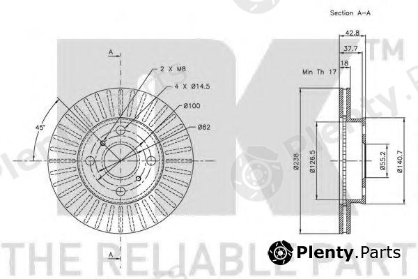  NK part 204559 Brake Disc