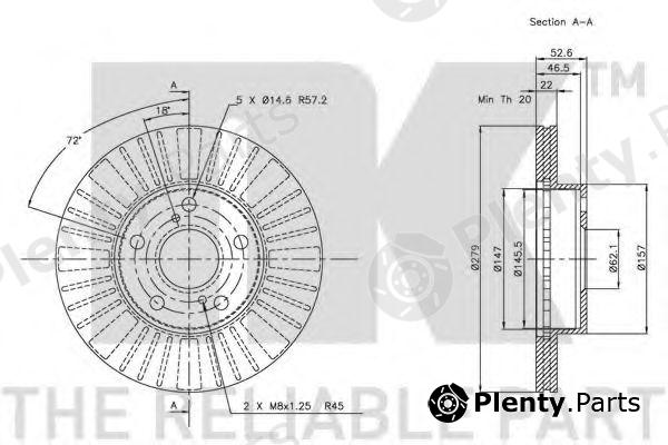  NK part 204560 Brake Disc