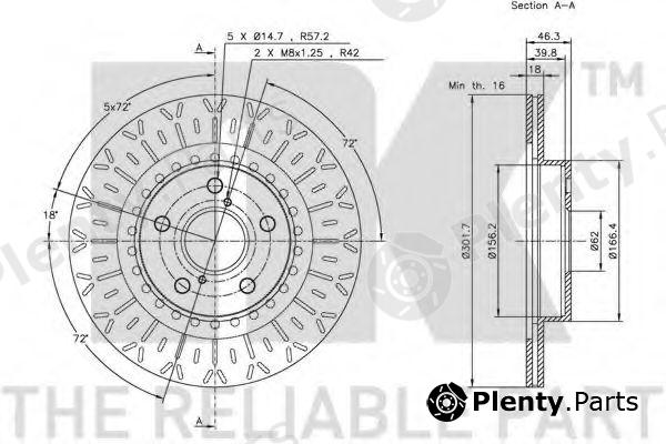  NK part 204562 Brake Disc