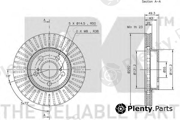  NK part 204564 Brake Disc