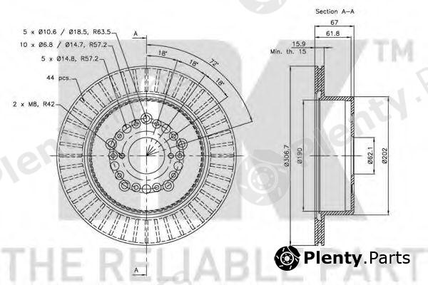  NK part 204573 Brake Disc