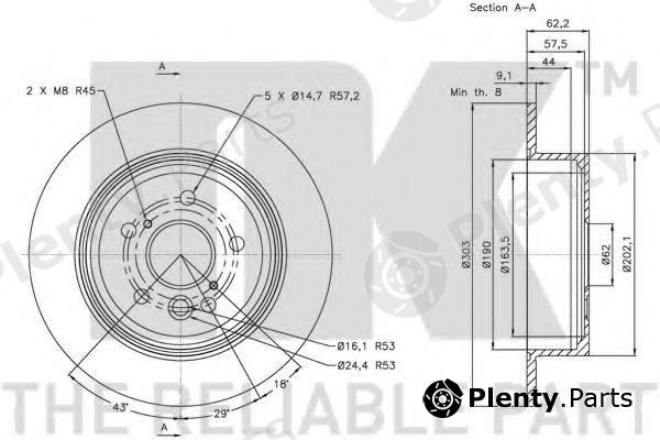  NK part 204574 Brake Disc