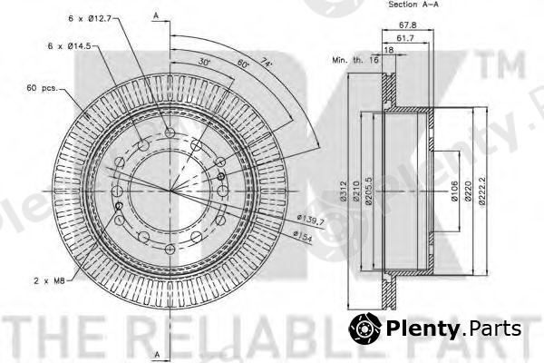  NK part 204575 Brake Disc