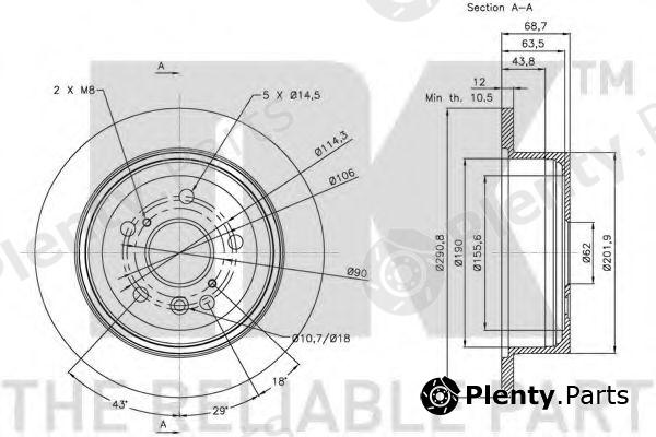  NK part 204576 Brake Disc