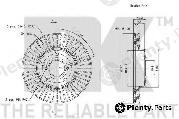  NK part 204578 Brake Disc