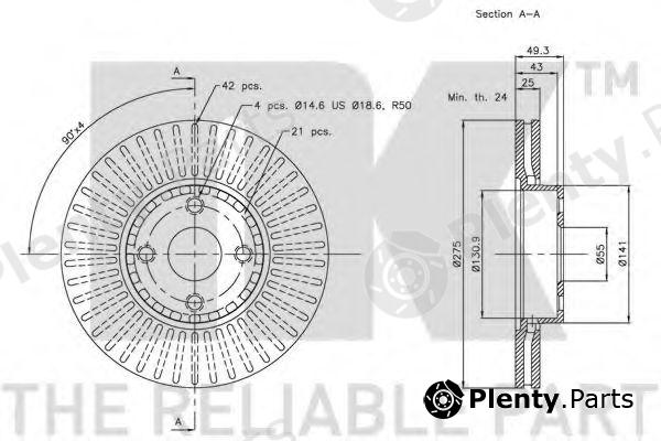  NK part 204580 Brake Disc