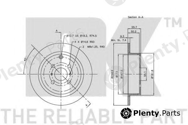  NK part 204581 Brake Disc