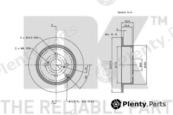  NK part 204584 Brake Disc