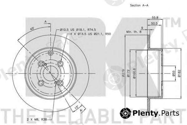  NK part 204585 Brake Disc