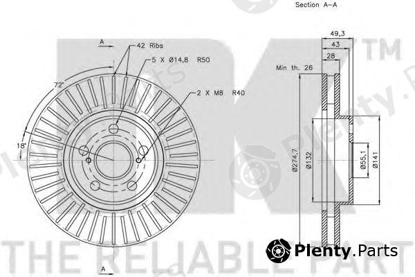  NK part 204586 Brake Disc