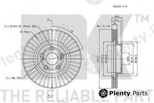  NK part 204590 Brake Disc