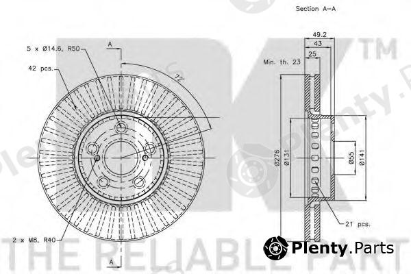  NK part 204595 Brake Disc