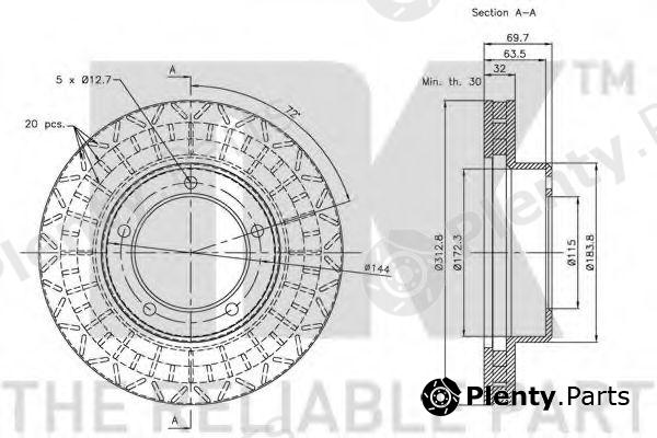  NK part 204597 Brake Disc