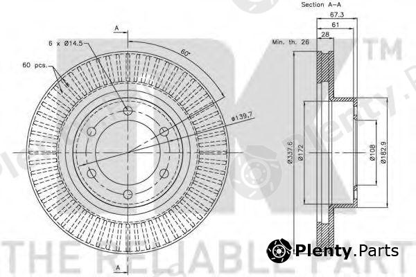  NK part 204598 Brake Disc