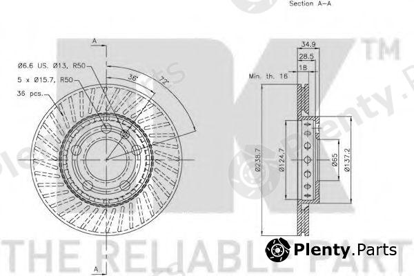  NK part 2047101 Brake Disc