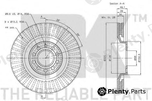  NK part 2047107 Brake Disc