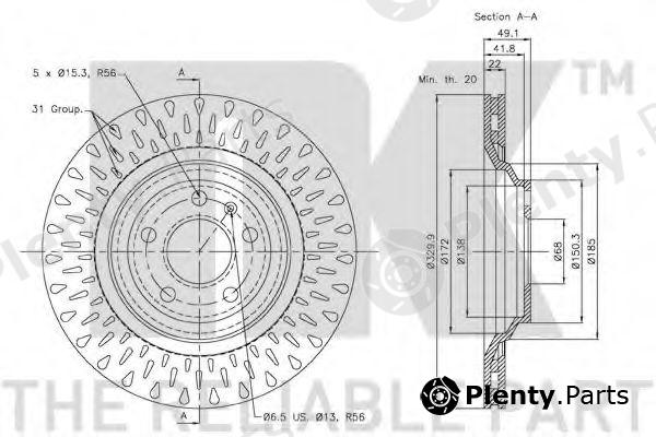  NK part 2047110 Brake Disc
