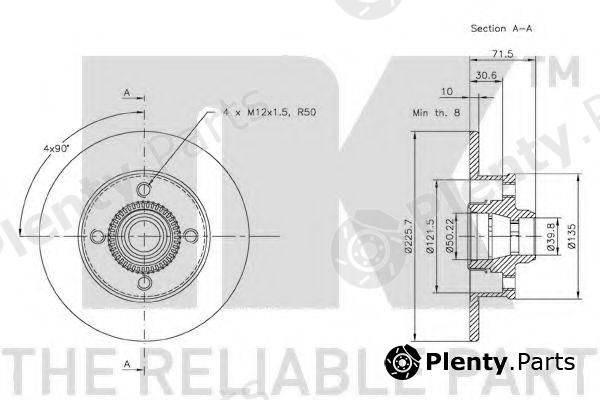  NK part 2047121 Brake Disc