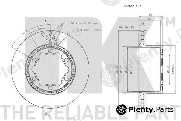  NK part 2047124 Brake Disc